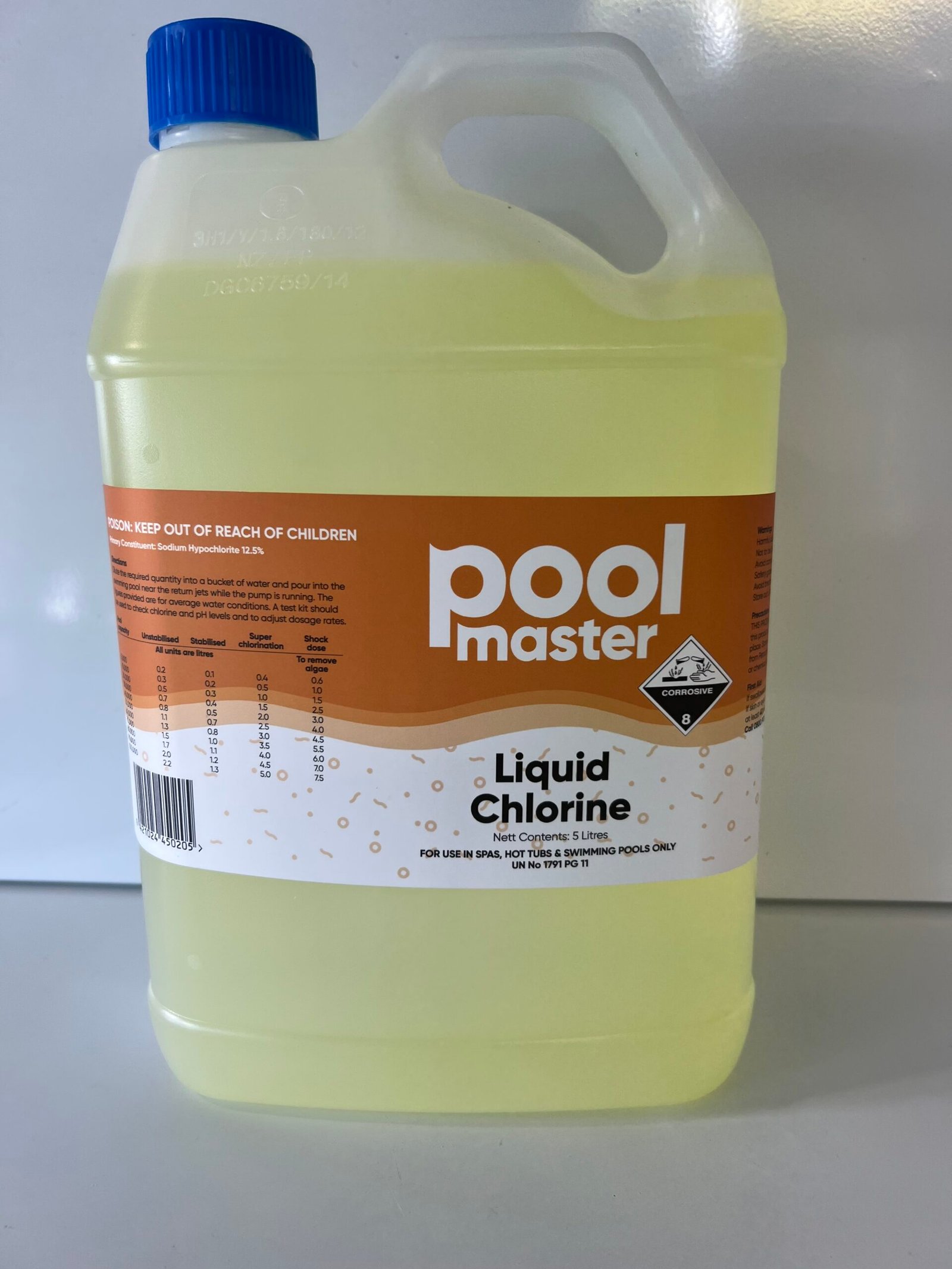 PoolMaster Liquid Chlorine 5L